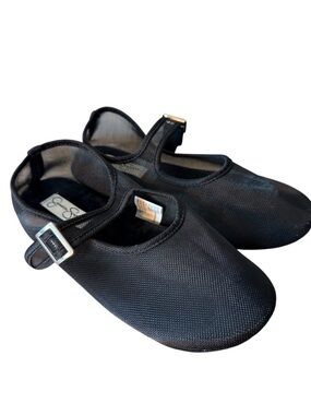 JESSICA SIMPSON New Black Mesh Ballet Flats Slippers Memory Foam Mary Jane’s 7/8